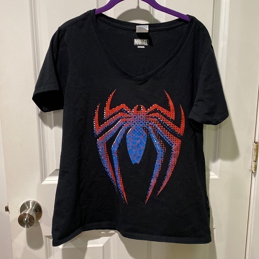 Marvel Women’s V Neck Spider-Man Shirt